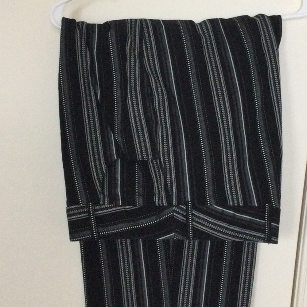 Talbots black/gray/white striped jeans 20W